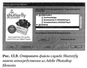 ��������� ����� ������ Shutterfly ����� ��������������� �� Adobe Photoshop Elements