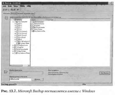 Microsoft Backup ������������ ������ � Windows